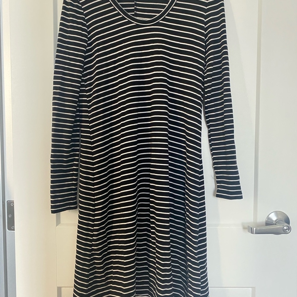 Gap Black and‎ White Striped Dress